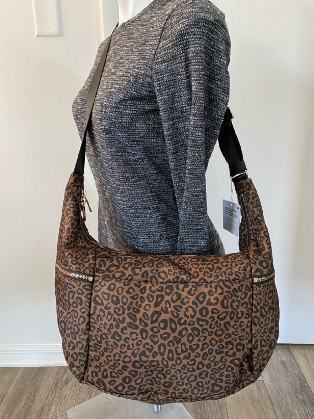 lululemon athletica Brown and Black Leopard Print Hobo Bag - Picture 2 of 9